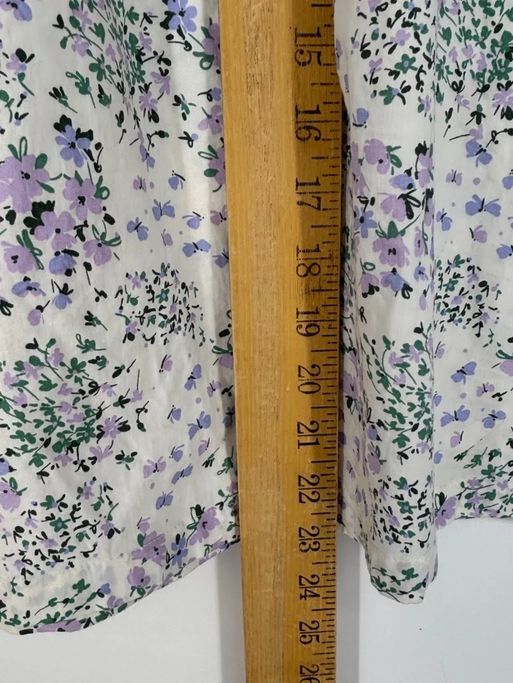 Crewcuts Girls Size 6 Puff Sleeve Dress White Purple Blue Floral Square Neck